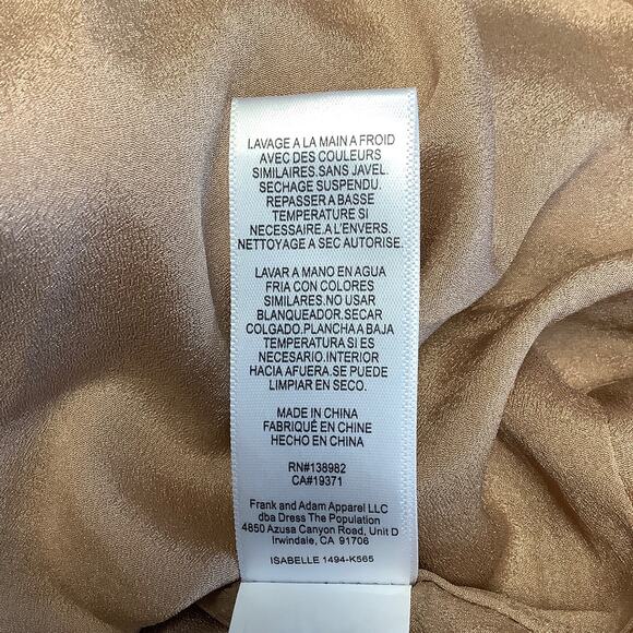 NEW! Dress the Population Size Medium Isabelle Dress Blush Multi G1-7 - Picture 7 of 8